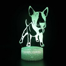펫드라이룸 반려동물 반려견 드라이기 아크릴 테이블 램프 3D Illusion 애완 동물 강아지 Pug USB LED 조명 홈 룸 장식 터치 원격 제어 밤 빛 생일 선물, [08] SS-849, [02] Black base 16colorRC