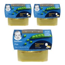 거버 액상 어린이 식품 56g, 6개입, 완두콩(Pea)