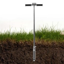 스테인레스 스틸 토양 샘플러 프로브 105cm 38mm 입 샘플링 도구 페달 포함, 한개옵션0