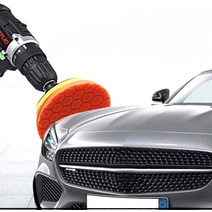 차량 광택패드 전동드릴 폴리싱 세차 흠집제거 스폰지버프 연마패드 키트 폴리셔용 디테일 왁싱, C