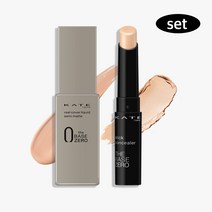 케이트 리얼 커버 리퀴드 파운데이션 세미 매트 + 스틱컨실러 A 세트, 03 베이지, 내추럴 베이지