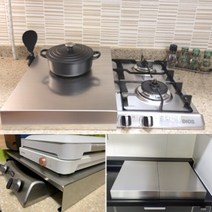 제이에스맘 스텐레스 가스렌지 인덕션 받침대 덮개, 소형(가로30세로40높이7cm)