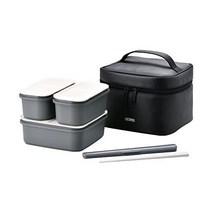 써모스 도시락통 2단 대용량 보온도시락통 1.8L 블랙, 검다_보냉 파우치 포함