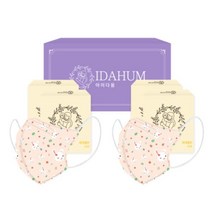 아이다움 살색 토끼 새부리형 캐릭터 마스크 40매 기획 선물 세트, 살색토끼 선물세트 유아용(1~3세)(40매)