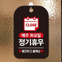 CLOSE 매주화요일 정기휴무 사각안내판 알림판 블랙, 본상품선택, 본상품선택