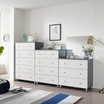 비아체 광폭서랍장 80cm 3종, 그레이화이트, 비아체 광폭 5단서랍장 80cm