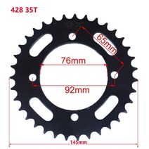 자전거 스프로킷 오토바이 스프라켓 420428 35t 76mm 428 35t 58mm 체인 리어 백 코그 110cc 125cc 140cc 흙 구덩이, 02 428 35T 76mm