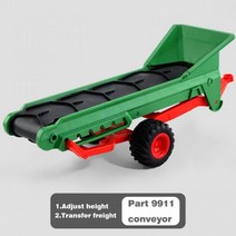 RC 중장비 트랙터 1:24 자동차 리모콘 농장 수확기 흡연 농업 트레일러 LED 27MHZ 라디오 파머 전자 키덜트 선물 134598, Part 9911