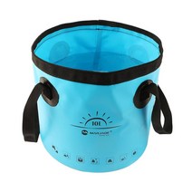 접을 수 있는 양동이 다기능 휴대용 접을 수 있는 세면대 접는 양동이 물 탱크 Fisheriermer, 10L, PVC, B 블루 10L, 1개