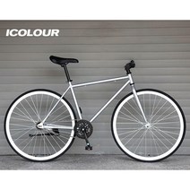 ( 픽시자전거 ) 26인치 입문용 픽시 바이크 30/40/60림 출퇴근 무단 자전거, 티타늄 실버 26인치-30림