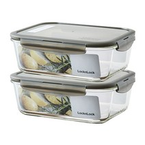 락앤락 오븐글라스 유로 직사각 밀폐용기, 2개입, 2L