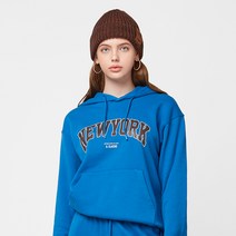 아키클래식 남녀 후드 티셔츠. 뉴욕 컬리지 후디 코발트블루