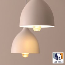 리브하우스 LED 주방 조명 화이트 북유럽 식탁등 펜던트 인테리어 전등, 2등