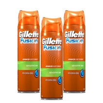 질레트 퓨전 하이드라 젤 센서티브 면도크림 200ml 3ea, 단품