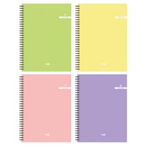 인페이퍼 두꺼운 유선 스프링노트 1권 120매 이상 혼합색상 1세트, lemon