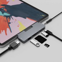 아이패드 허브 c타입 usb허브 7in1 type c 도킹 스테이션 to hdmi 4k