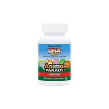 Natures Plus 네이쳐스 플러스 애니멀 퍼레이드 츄어블 DHA 포 체리 맛 90 타블렛