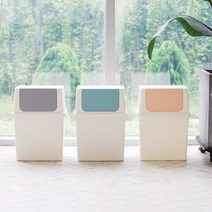 MK 적층형 와이드 푸쉬 분리수거 휴지통 30L, 그레이