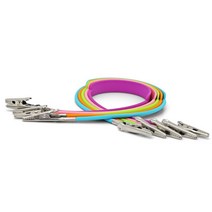 치과스카프클립 스테인레스 스틸 치과 턱받이 클립 체인 오토 클레이브 실리콘 환자 다채로운 스카프 냅킨, 03 5pcs Purple, 한개옵션1