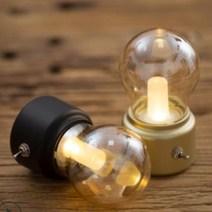 고급 무선 레트로 LED 무드등 벌브 라이트 아이방 수유 캠핑 수면 램프 이케아 차박전구, 레트로전구램프-골드