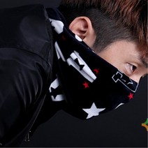 벨벳방한원단 남성용 보온넥워머 스카프 목도리 숄