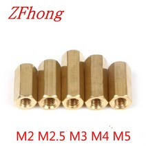2-50pcs M2 M2.5 m3 m4 m5 m6 x L 육각 황동 스탠드 오프 암나사 스페이서 길이 3mm 50mm, 04 M3 20PCS, [24] length 26mm