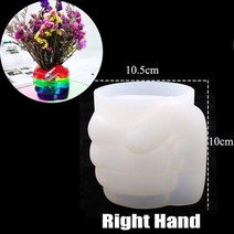 쉘 모양 콘크리트 화분 금형 diy 큰 조가비 즙이 많은 심기 컨테이너 시멘트 실리콘 금형, 오른손