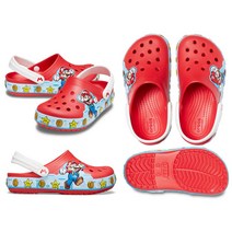 [국내정식매장] 크록스 [CROCS] 206438-8C1 펀랩 슈퍼마리오 라이트닝 클로그 키즈 (플레임)
