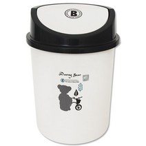 데니베어 사무용 가정용 원형 휴지통 5LY/NPD:YD2003Y +P1, 유판다 본상품선택