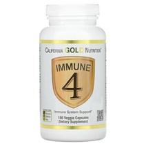 California Gold Nutrition Immune 4 이문 면역계 지원 베지 180캡슐 X 6개 아연 비타민 C D 셀레늄 미네랄, 180 개