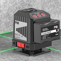 레이저 레벨기 3D 8선 12선 그린 라이트 거리 측정기 수평기 수평계 삼각대 회전 벽걸이, 8라인(배터리2개)
