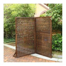 시선차단 격자펜스 낮은 목재 울타리 원목 밭 전원주택 가림막 장대 나무 정원, 100x180cm스트레이트(나무발제외)