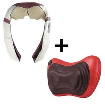 [메디위] 쿠션안마기(레드) + 어깨안마기 세트, 상세 설명 참조