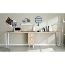 세련된 디자인 사무실 2600 쌍둥이책상 사무책상 서재, 상세페이지 참조, 색상_오크