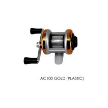 수심측정릴 베이트릴 지깅릴 미니 금속 드럼 낚시 휠 휴대용 겨울 얼음 릴 와이어 야외 도구 액세서리, Gold Plasticl