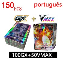 르투갈어 태그 팀의 새로운 카드 X V VMAX 트너 에너지 홀로 그래픽 게임 p, 12 PT 100GX 50Vmax