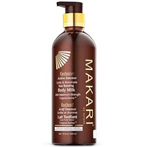 마카리 익스클루시브 스킨 토닝 바디 밀크 16.8oz – 라이트닝 브라이트닝 amp 토닝 로션 - 다크 스팟 여드름 흉터 선 패치 스트레치 마크를 위한 고급 액티브 인텐스 화이트닝