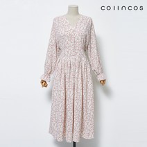 코인코즈 브이넥 플라워 플레어 롱원피스 (IY2SO1010)