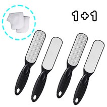 주부의세계 1+1 굳은살 케어 양면 발각질 제거기, 프리미엄 블랙세트
