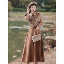 가을 경성의복 체크 브라운 졸업사진 컨셉 잘생쁨 룩