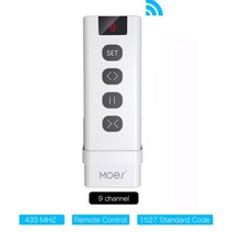 Moes-ZigBee DIY RF433 전동 롤러 블라인드용 스마트 커튼 스위치 모듈 모터 2MQTT Tuya 앱 Alexa Google Home, CHINA, 9 channel