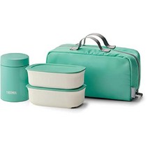 써모스 보온도시락 진공 도시락통 직장인도시락 보온국통 4가지색상, 스프저 200ml/반찬용기 300ml 2개, 민트