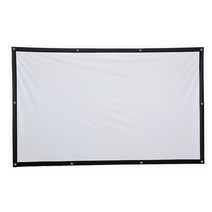 야외스크린 캠핑스크린 60 to 150 Inches Profile Projector Screen with Grommets Finished Edge White Curtain Simp, 60인치