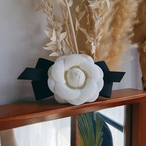 핸드메이드 큰 까멜리아 리본핀 머리핀