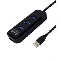 DFMEI 1- 포인트 4- 포트 USB 허브 세미퍼 2.0USB Hub 4- 포트 변환 세미퍼, 검은 색