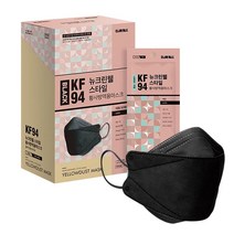 뉴크린웰 KF94 국산 마스크 블랙 소형 60매 개별포장 방역 공적 귀안아픈, 30개입, 1개