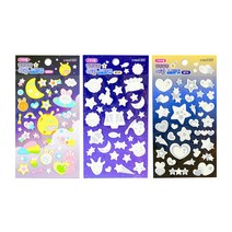 스튜디오8 말랑말랑야광스티커 별 하트 동물 labelle shop, 달토끼/242794