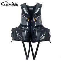 낚시조끼 다용도조끼 선상 수상 루어 2023 남성용 새로운 gamakatsu 낚시 방수, l 70kg용, 검은색