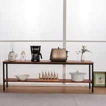 클로이 멀바우원목 스틸2단 다용도선반 1500.아름이와다움이(무료배송), 높이740