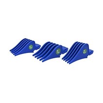 왈 클리퍼 바리깡 용 금속 클립 절단 프리미엄 가이드, Blue 3 Pack